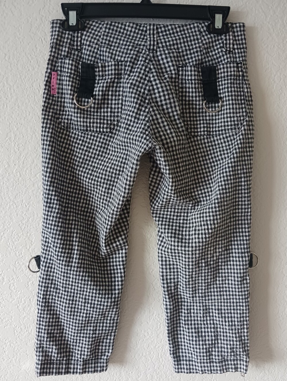 Tripp NYC Black and White Punk Capri Pants Vintage 90s Size Small - Picture 2 of 6